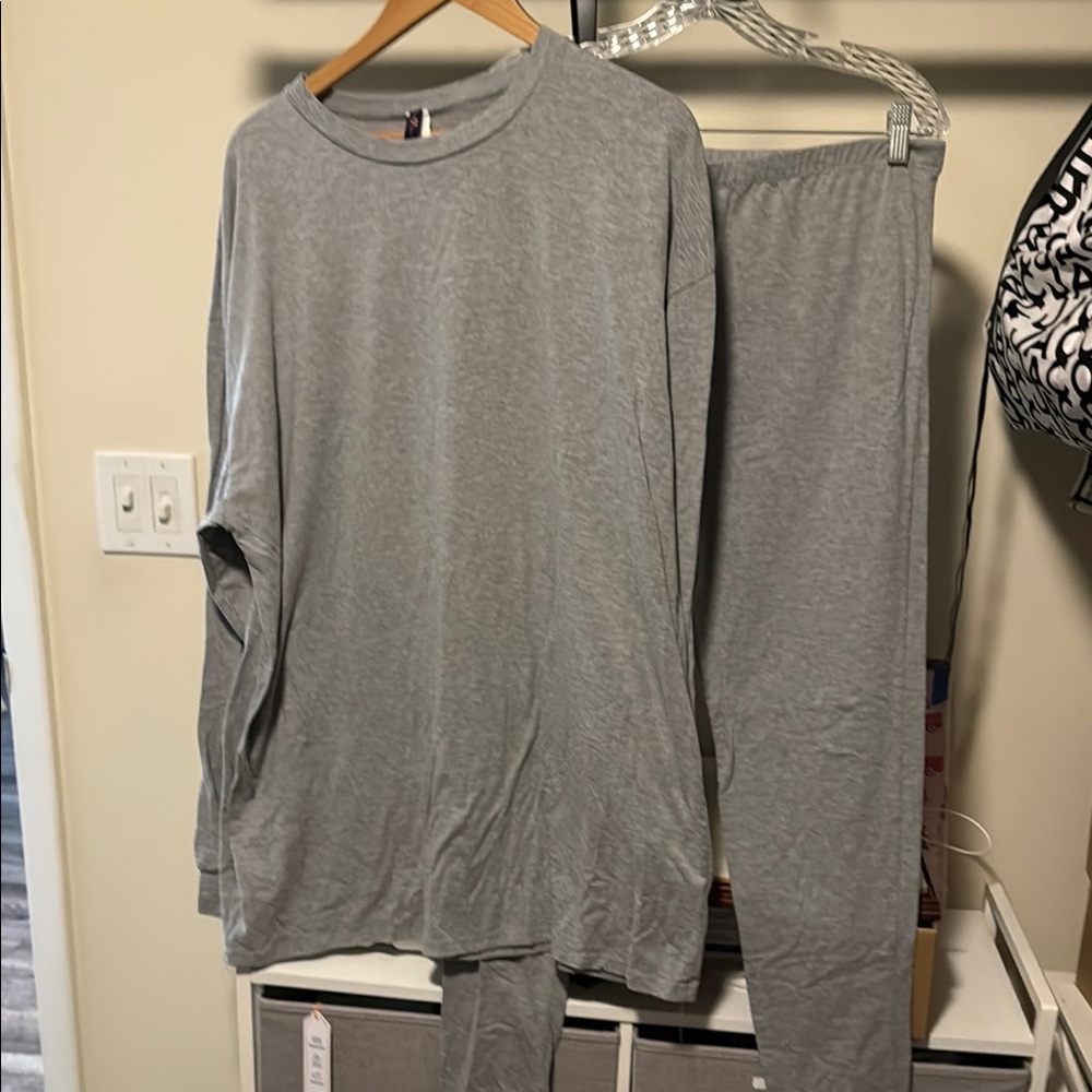 Casual Gray Pajama Lounge Set